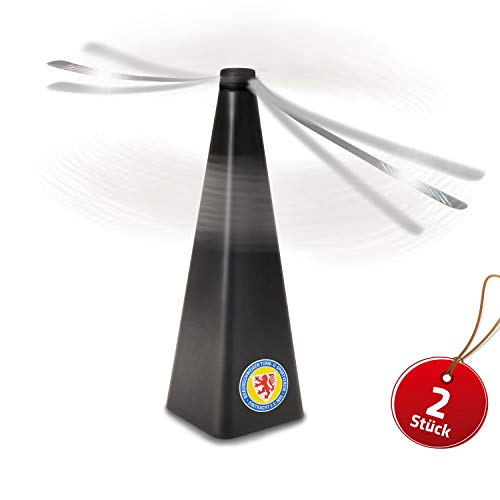 Gardigo Fliegenwedler - Eintracht Braunschweig Edition 2er Set | Fliegenabwehr für Lebensmittel | Insektenschutz, Fliegenvertreiber | Wirkungsbereich 50 cm