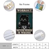 Zoom IMG-2 funny black cat workout wall