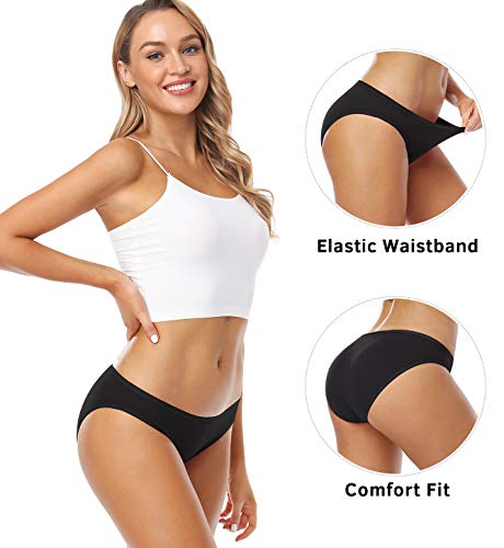 Wealurre Women’s Underwear Cotton Hipster Panties Breathable Stretch Bikini Panties for Women Pack