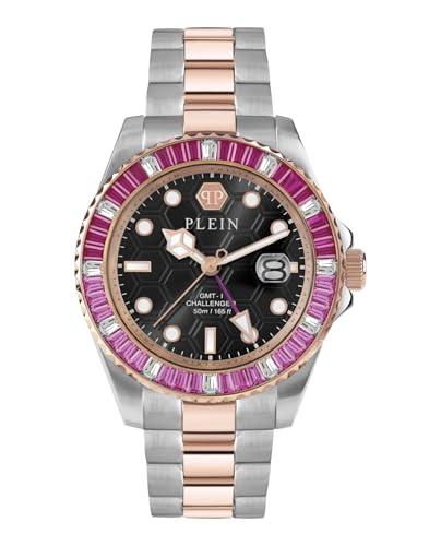 Montre Philipp Plein GMT-I Challenger en acier inoxydable et quartz