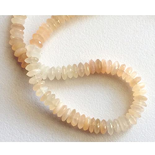 Perles de pierre de lune naturelle en rondelles lisses pour créer vos propres bijoux de style bohème