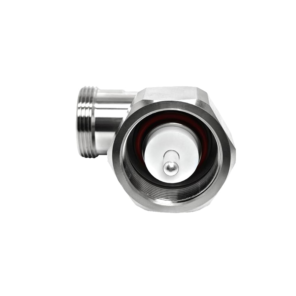 1 szt. Wysokiego napięcia LC męski na 7/16 Din żeński adapter złącza koncentrycznego kątowego - 50 omów, DC-6 GHz, niska strata wtrąceniowa
