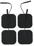 iReliev Premium Reusable TENS IF Muscle Stimulation Electrode Pads with Excellent Dispersion, 1 Pack of 4 Pads