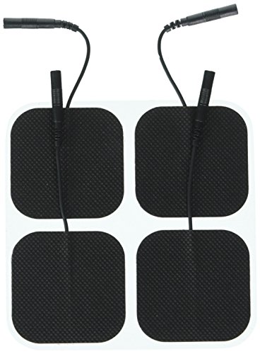 iReliev Premium Reusable TENS IF Muscle Stimulation Electrode Pads with Excellent Dispersion, 1 Pack of 4 Pads