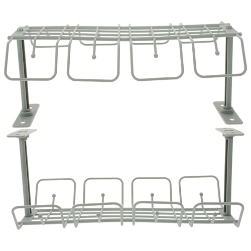 Zerodeko Bandeja Portacables bajo Escritorio 2 Piezas Color Verde Oscuro para Gestión de Cables y Caja de Enchufes Organizador Colgante sin Taladro para Regletas y Cables Eléctricos