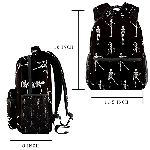 Sac à dos flocon de neige multicolore décontracté avec grand compartiment 40cm