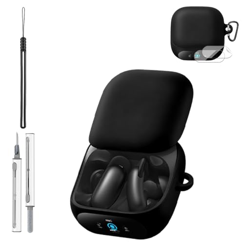 Anker Soundcore Liberty 5 Pro�Ή��P�[�X�J�o�[ �\�t�g�X�N���[���v���e�N�^�[2���t���A�V���R���ی�J�o�[�A �ϏՌ��� ���h�~�P�[�X �L�[�`�F�[��&�X�g���b�v�t���A�u���b�N