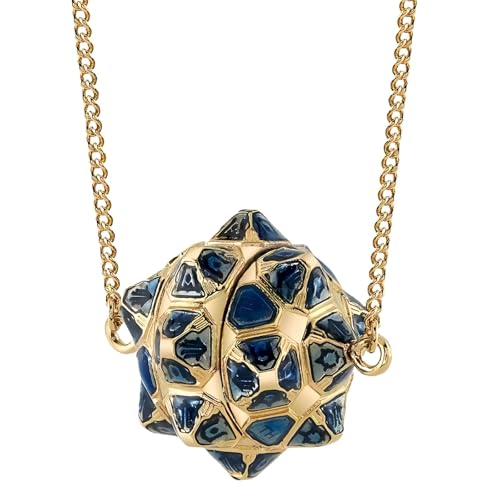 Collar hexagonal azul mar diamantes colgante misterioso mujer accesorio joyería