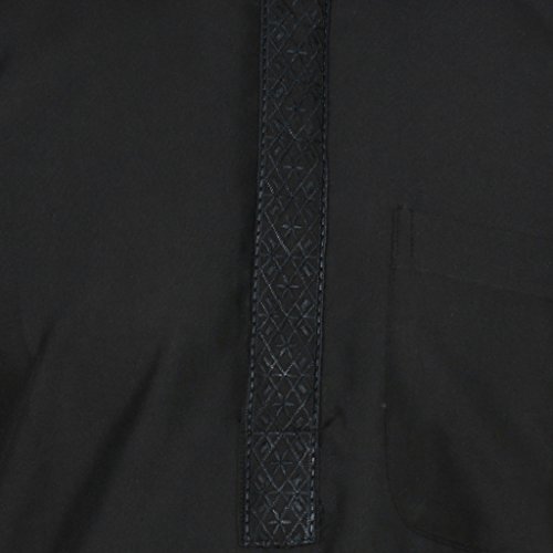 Pathani Suit para bodas y eventos nocturnos conjunto negro de lujo 4