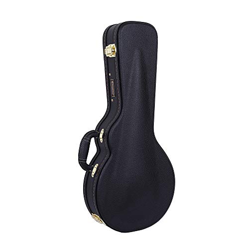 Image of Crossrock Deluxe Wood Hard Case for F-style Mandolin, Black(CRW600MFBK)