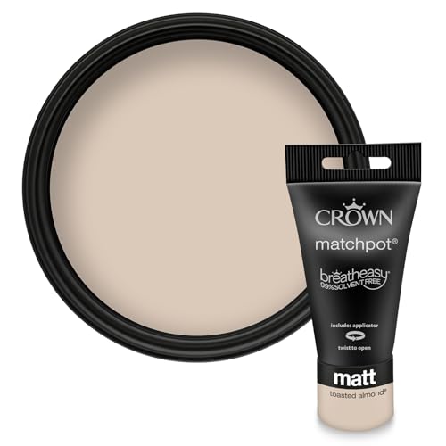 Image of Crown WALLS & CEILINGS Sand Beige Matt Paint Tester Pot - Sample 40ml