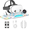 RGB Charging Dock for Meta Quest 3/3S, PD 18W Compatible Charging Station for Oculus Quest 3/3S VR Accessories, Magnetic Charger Stand for Headset & Controller with 2 Rechargeable Batteries