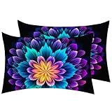 MMYAOKEN Mandala Pillow Cases Queen Size Set of 2 - Soft Breathable Microfiber Pillowcases with Envelope Closure, Colorful Floral Patterned Pillow Covers, Mandala Gifts for Women