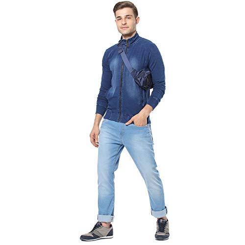 Image of CAHOOT Men Blue Zip Casual Jacket