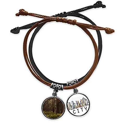 Bracelet cuir sidi paysage sombre à offrir pour homme