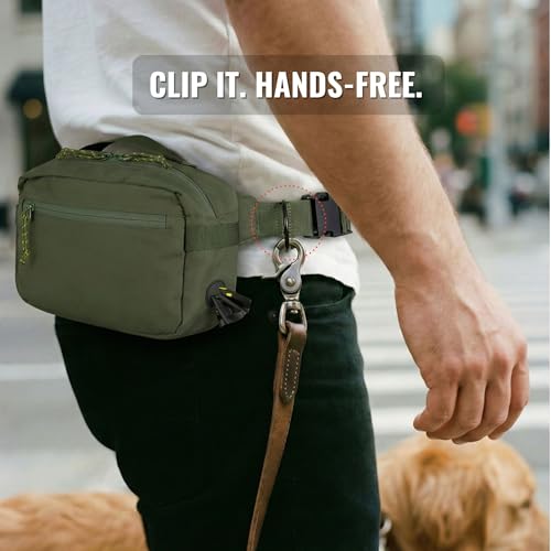 Dog Walking Crossbody Bag Olive