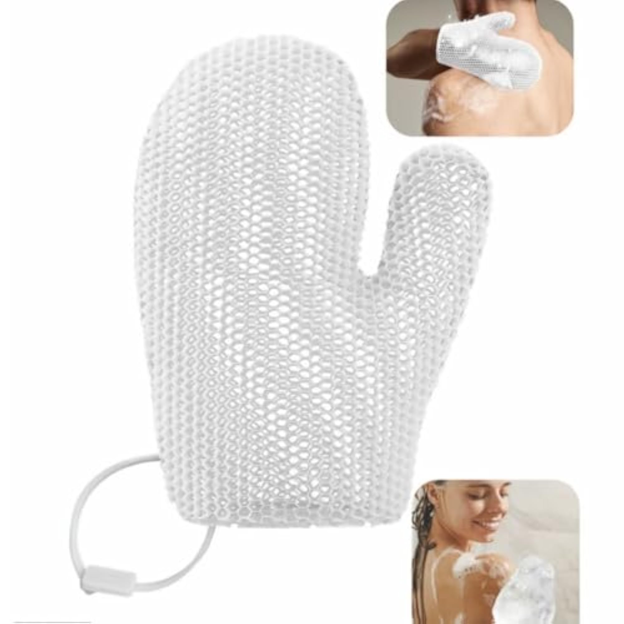 Thumb Section Bath Exfoliating Glove, Gray