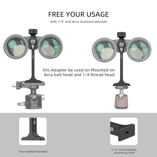 Adaptador de trípode binocular accesorio universal desmontable con rosca 1/4 compatible Arca Swiss 4