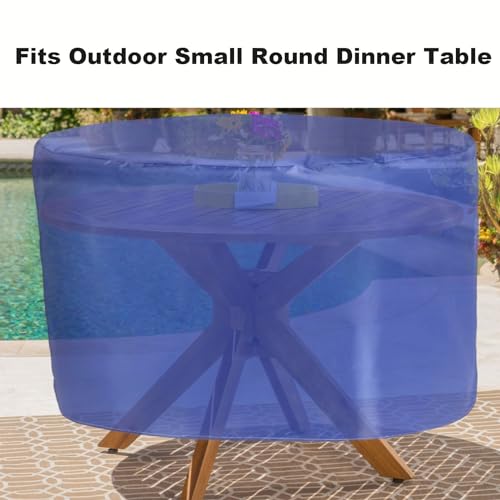 Housse de protection ronde imperméable bâche table de jardin Oxford 420D résistante aux UV