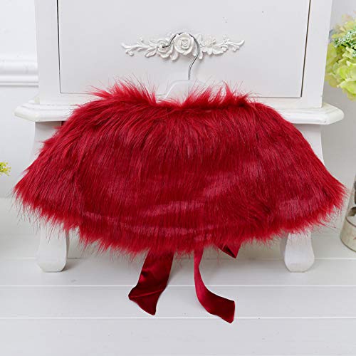 Flower Girls Cape Faux fur Shawl and Wrap Wedding Capelet Stole Shrug3