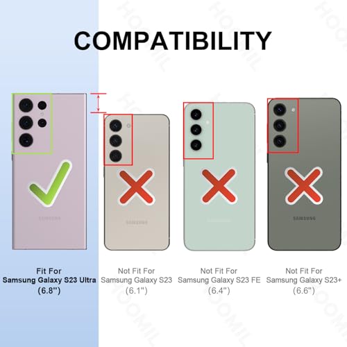 Image of HOOMIL Clear Case for Samsung Galaxy S23 Ultra, Anti-Yellowing