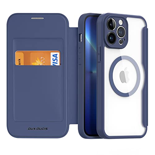 Coque iPhone 13 Pro Max en cuir synthétique premium et dos transparent rigide