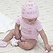 Gerber Baby Girls Cap and Mitten Sets 8pc Pink Princess 0-3 Months