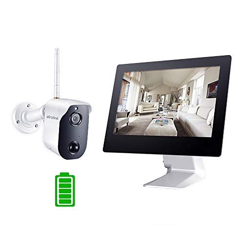 Alrolink 1080P Wireless Security Camera System,1pcs Rechargeable Battery Powered Camera,4CH All in One