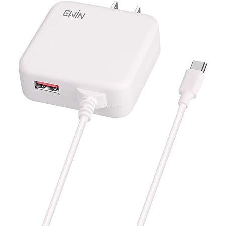 Amazon Ewin 充電器 Type C Usb 1 5mタイプcケーブル一体型 Usbポート付き 急速充電 合計3 4a Acアダプター スマホ充電器 Smartic搭載 2台同時に充電可能 Pse認証済み マルチ保護システム 折畳式プラグ 軽量 コンパクト 海外対応 旅行に最適 Iphone Ipad Android