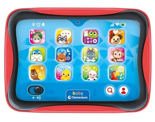 Clementoni Baby Baby Tablet, Gioco Interattivo con Luci e Suoni, Bambini 12-36 Mesi, Insegna Numeri, Lettere, Animali e Colori, Stimola Il Gioco Imitativo, Lingua Italiana, 17496