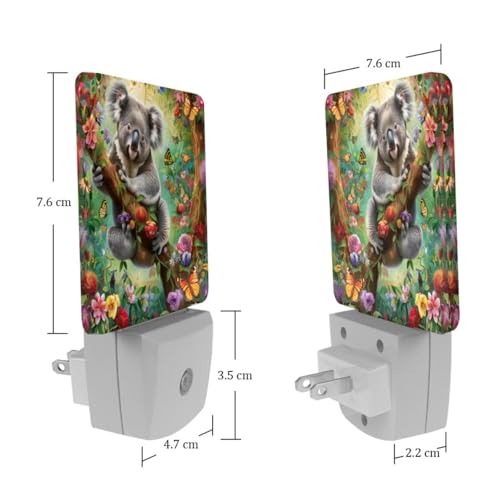 Lámpara de noche LED Tropical Koala Flowers miniatura 7