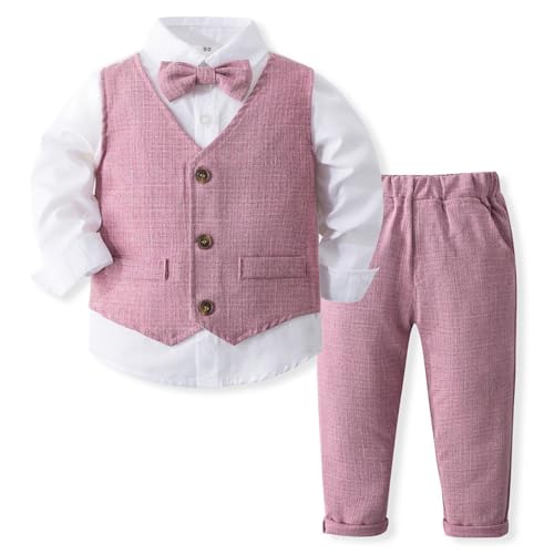 Image of SANGTREE Baby Boys Toddler Gentleman Kids Formal Outfits Long Sleeve Suit Clothing Set 3 Months - 9 Years
