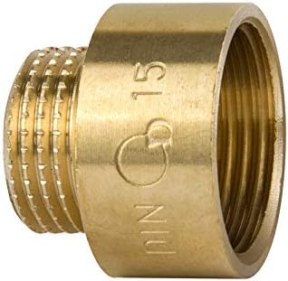 3/4 Female x 1/2 Male BSP Brass Round Pipe Connection, Reducer, Adaptor