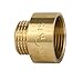 Produktbild BFG Muffennippel 3/4" BSP (24,1mm) Innengewinde x 1/2" BSP (21mm) Außengewinde, Messing, Gewindeadapter, Sanitärarmaturen für Wasserrohr, Anschlüsse, 10 Bar, Max. Temp. 120°C, BSP Anschluss