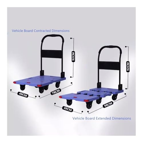 Carretilla plegable grande morada para transporte miniatura 2