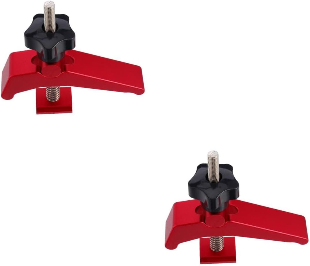 Uonlytech 2pcs Track Hold down Clamp Woodworking Tool for Secure Positioning and Fixing for Projects Comfortable Grip Design
