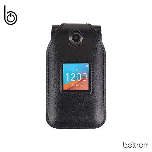 BELTRON Fitted Leather Case for Alcatel One Touch Go Flip 4044 (Boost, Metro PCS, Sprint, T-Mobile, Virgin Mobile) Go Flip V (Verizon) Cingular Flip 2 / QuickFlip (AT