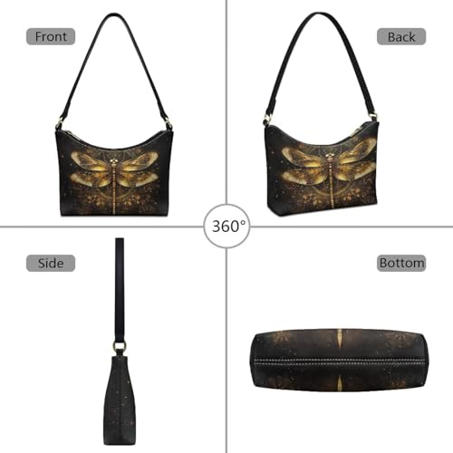 Image of Handbag for Women Leather Underam Shoulder Bag with Zipper Fashion Work Purse Waterproof Travel Wallet