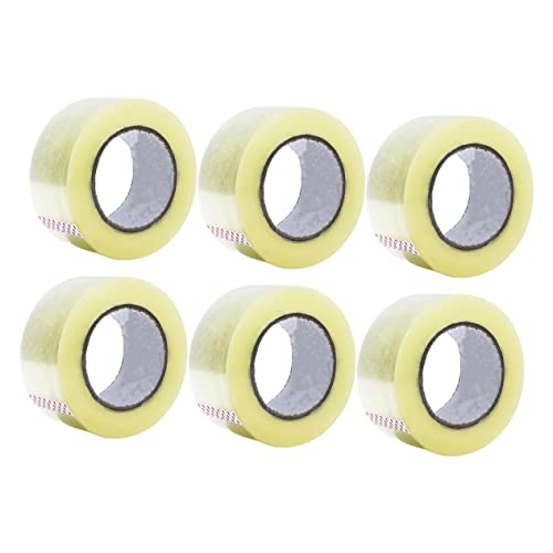 Housoutil 6 Rolls Adhesive Tape Glass Tape Fiberglass Tape Clear Duct Tape Carton Packing Tape Moving Box Tape Mailing Tape Clear Simple Tape Box Sealing Band Low Noise Tape Cartoon Refill #TOP30
