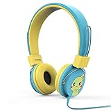 MoKo Kids Headphones, On-Ear Headphones Volume Limiting Wired (1.5m/4.9ft) Headset with SharePort for Children, Fits LeapFrog, Orbo Jr, Dragon Touch Tablets, Smartphones, Laptop, BLUE