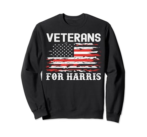 Veterans Harris 2024 Bandera de Estados Unidos Kamala Harris Sudadera