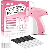 Legebo Stitch Gun for Clothes, Handheld Stitch Gun Quick Clothing Fixer, Portable Tagging Gun for Home & Retail Use, Includes 6 Needles,1000 Black & 1000 White Fasteners (Pink,1pcs+2000tag)