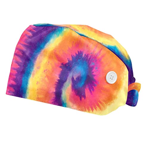 Chapeaux bouffants tie dye et casquettes de travail mixtes réglables