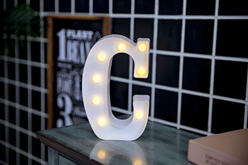 Focux Led Letter Lights Alphabet Light Up Sign For Night Light Home Party Birthday Wedding Bar Decoration (C) #TOP1