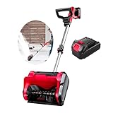 Quitanieves a batería de 1200 W, se puede utilizar durante 20 a 30 minutos, batería/guantes/cargador universal, 6,3 pulgadas de profundidad | 13 pulgadas de ancho, poste telescópico extraíble