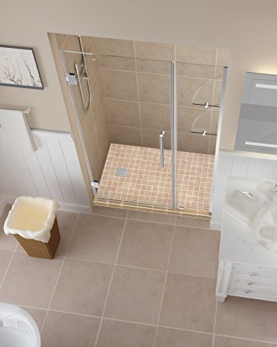 Aston Sdr960Ez-Ch-4228-10 Belmore Gs Frameless Hinged Alcove Shower Door With Starcast Clear Glass And Shelves #TOP1