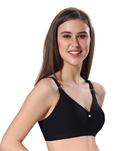 Image of Fabme Women's Cotton Nursing, Maternity, Feeding, Seamless Regular Bra