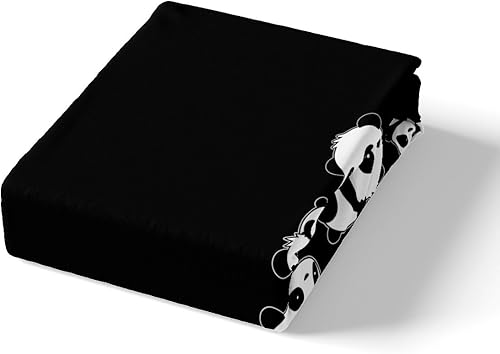 Miniatura 10 de Funda de edredón de panda lindo tamaño Queen, funda de edredón de animales negros y blancos con 2 fundas de almohada para adolescentes y adultos,