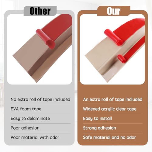 Image of Floor Transition Strip Door Threshold 118 inch Floor Transition Reducer Trim on The Edges Threshold Strip Self Adhesive Suitable for Doorways, Tiles, Carpet