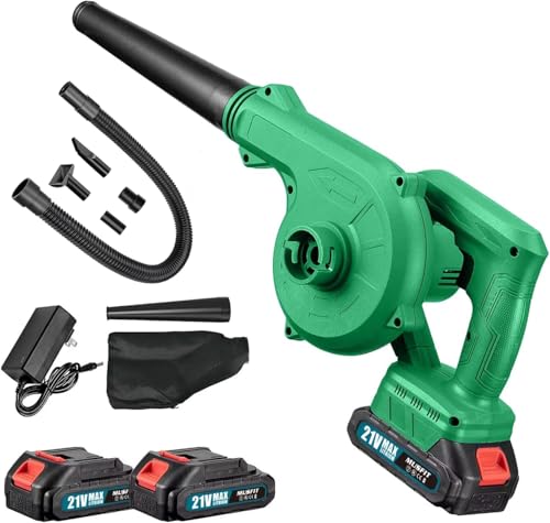 ブロワー 充電式 大容量バッテリ一2個搭載 ブロワバキューム コードレス...